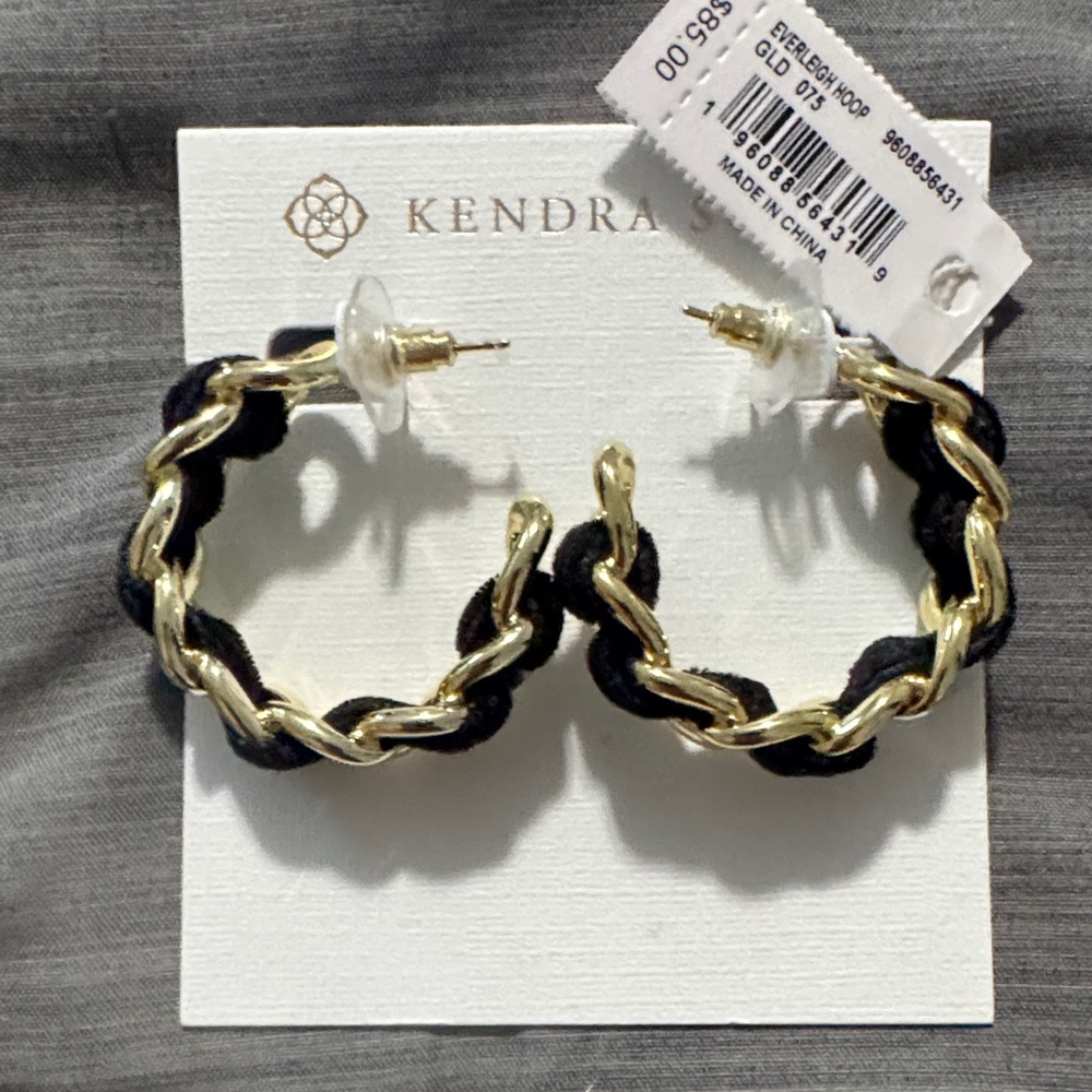 Gold and Black Chain Necklace and Earring Set New with tags - Picture 6 of 9